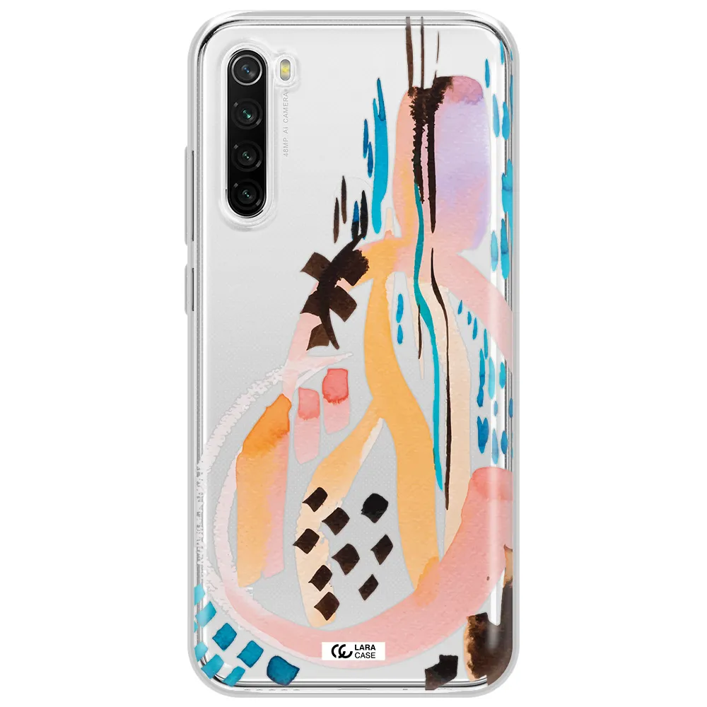 Watercolor Brush Paint Xiaomi Redmi Note 8T Clear Tpu Case