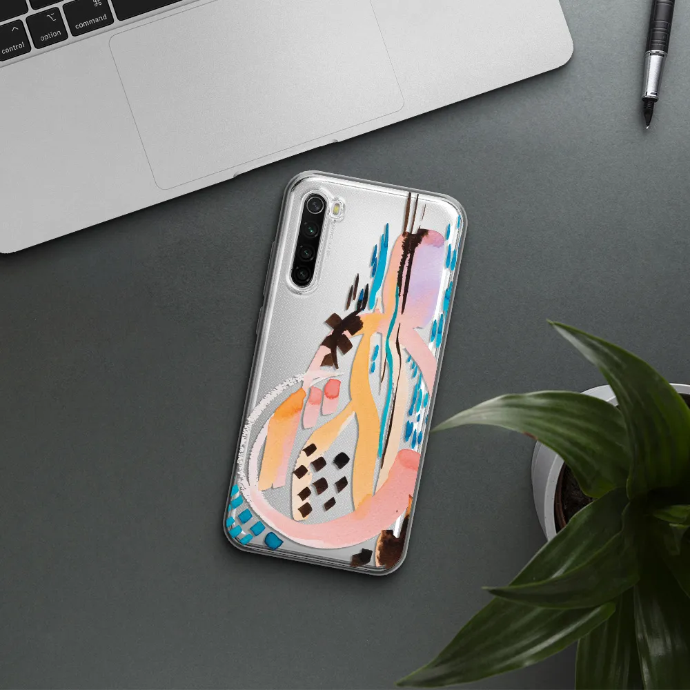 Watercolor Brush Paint Xiaomi Redmi Note 8T Clear Tpu Case