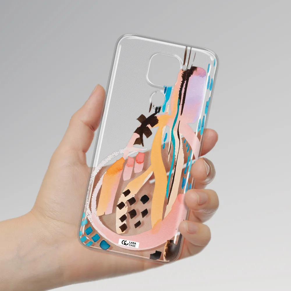 Watercolor Brush Paint Xiaomi Redmi Note 9 Clear TPU Case
