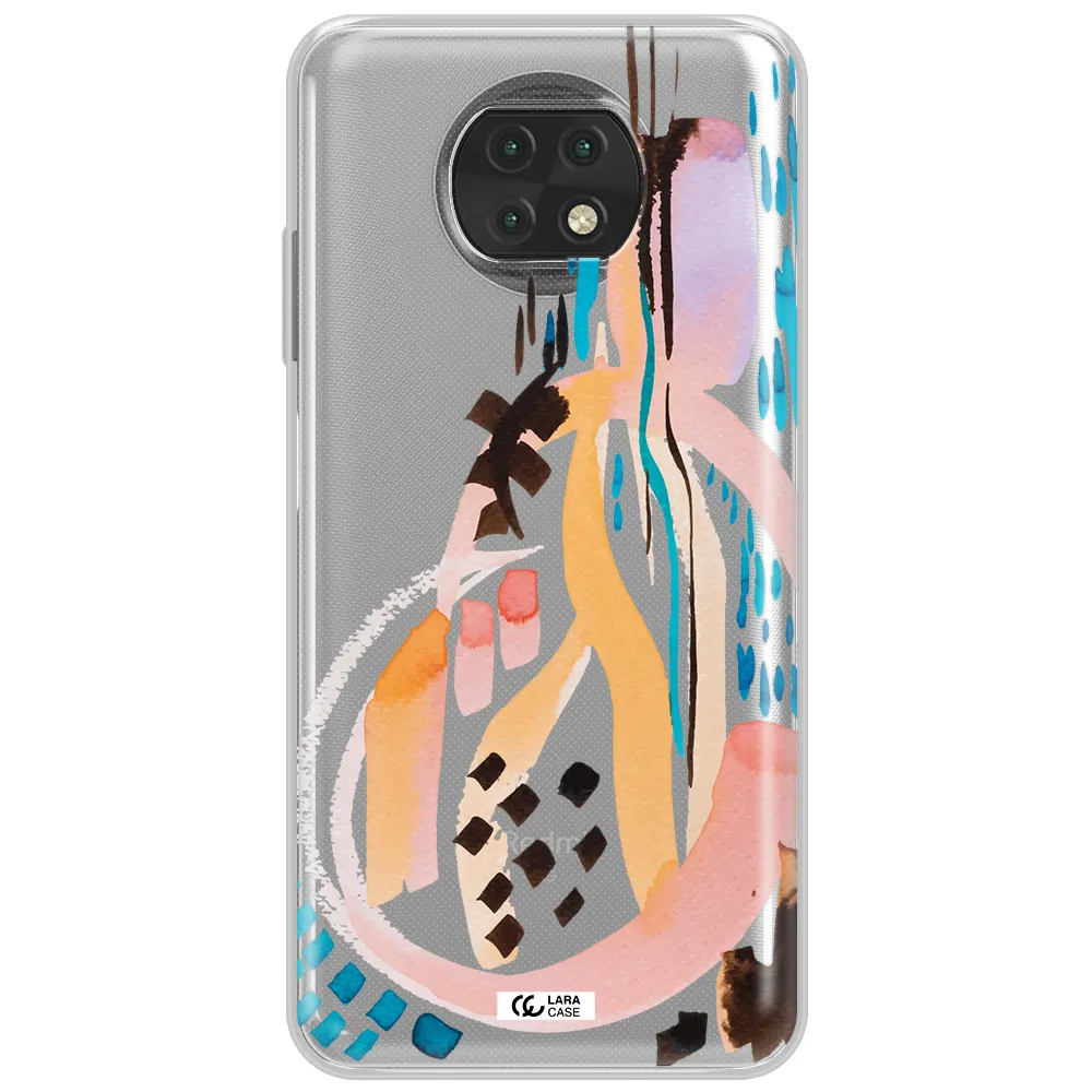 Watercolor Brush Paint Xiaomi Redmi Note 9T Clear Tpu Case
