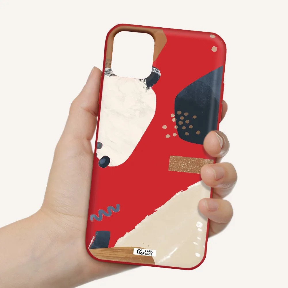 Abstract Design Apple iPhone 11 Silicone Imperial Red Case