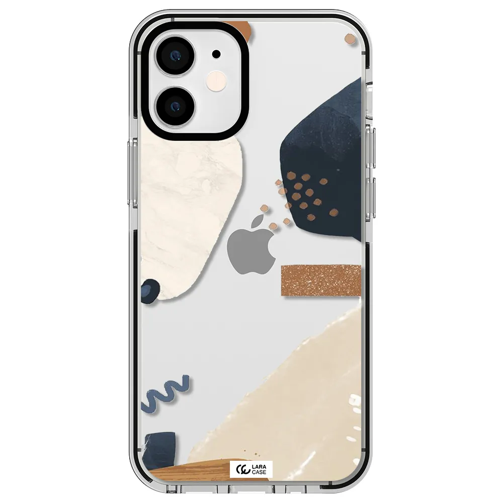 Abstract Design Apple iPhone 12 mini impact black border Case