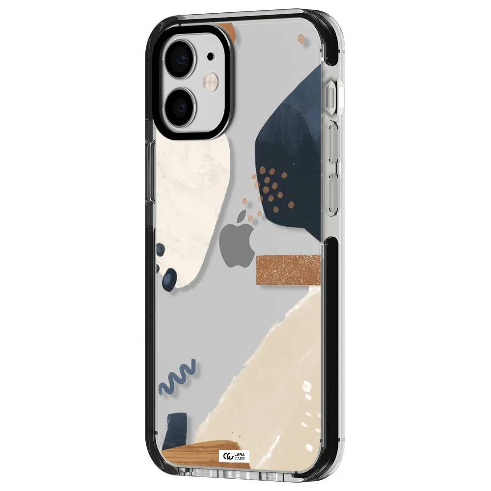 Abstract Design Apple iPhone 12 mini impact black border Case