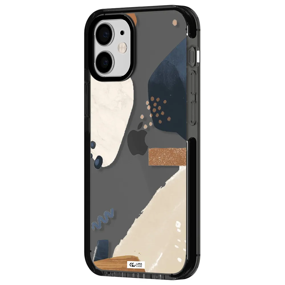 Abstract Design Apple iPhone 12 mini impact Smoke Black Case