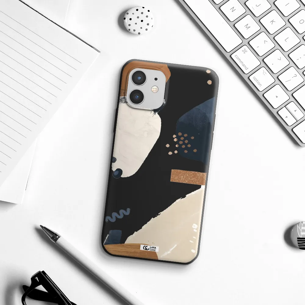 Abstract Design Apple iPhone 12 mini Silicone black Case