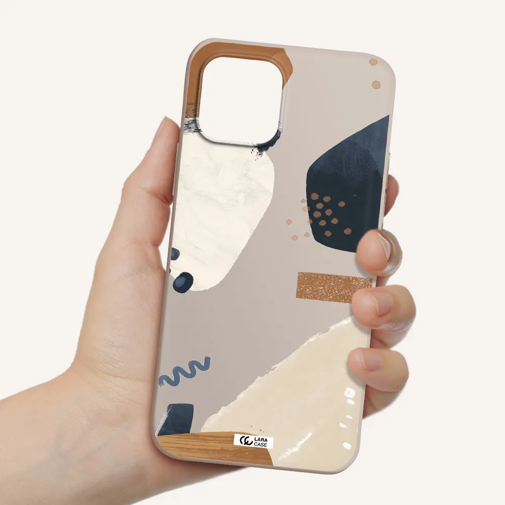 Abstract Design Apple iPhone 12 mini Silicone Stone Case