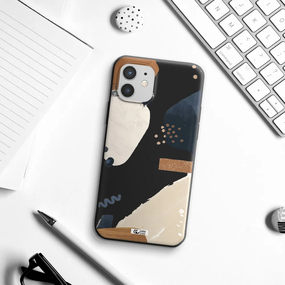 Abstract Design Apple iPhone 12 Silicone black Case