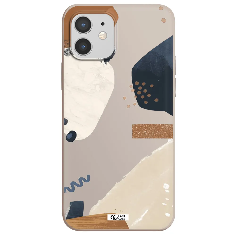 Abstract Design Apple iPhone 12 Silicone Stone Case