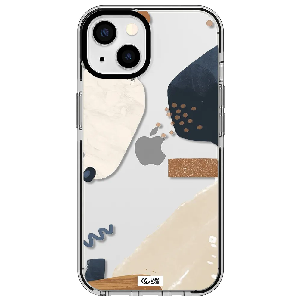 Abstract Design Apple iPhone 13 impact black border Case