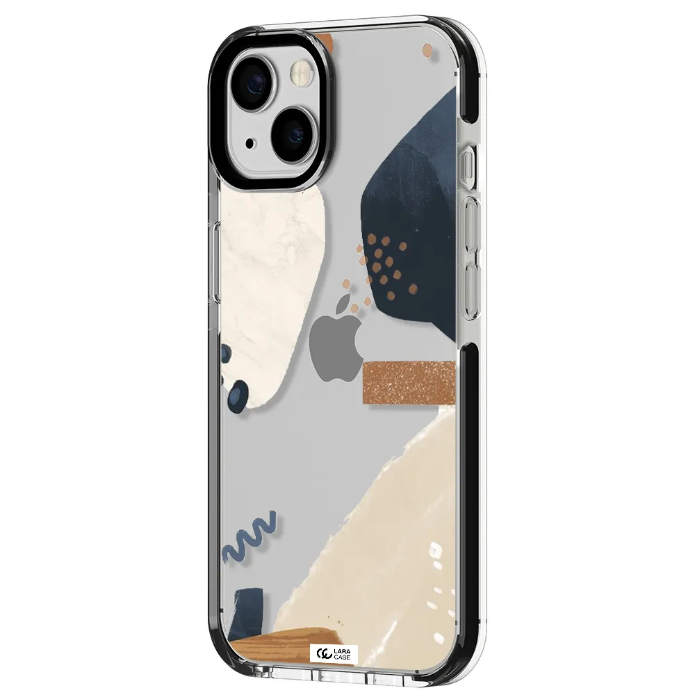Abstract Design Apple iPhone 13 impact black border Case