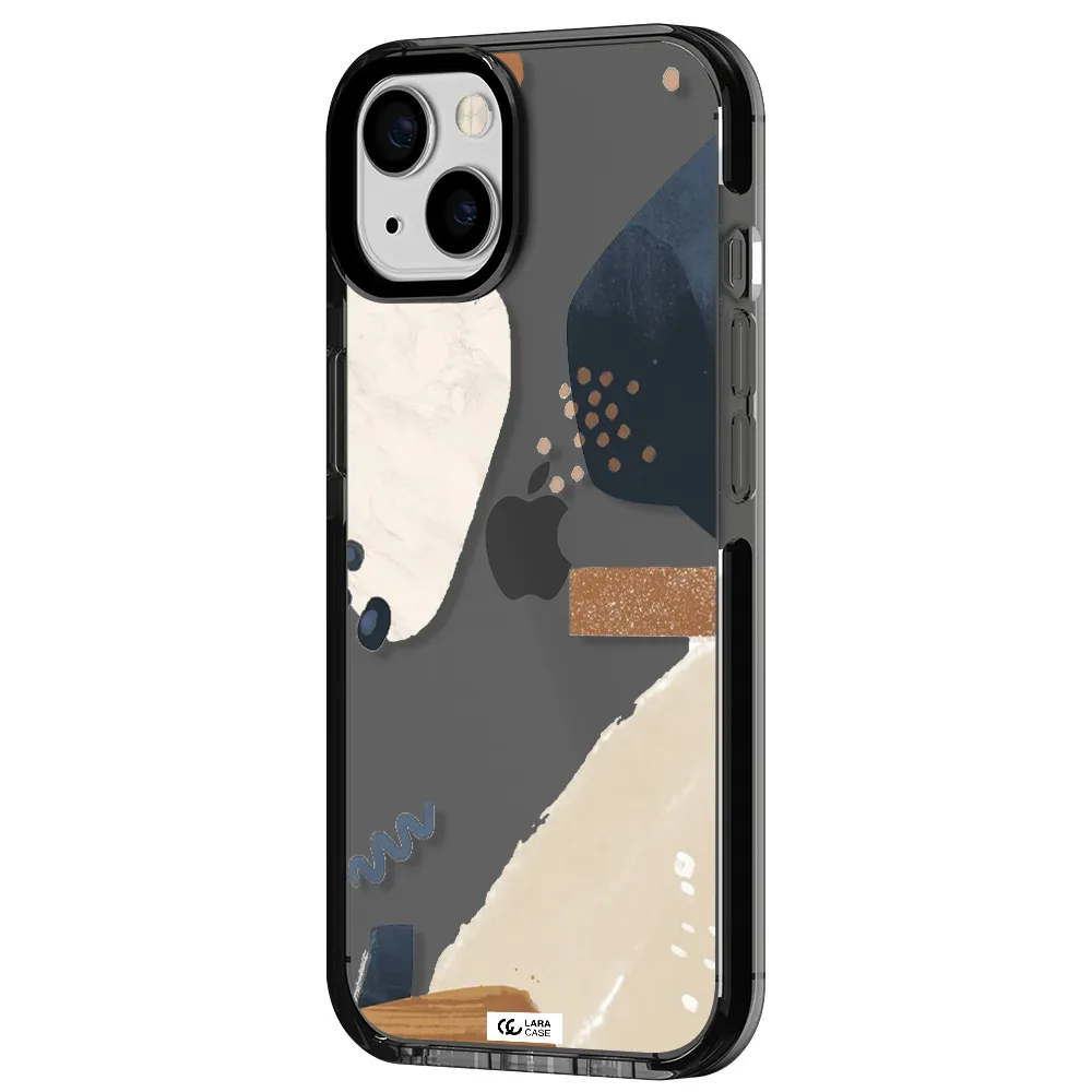 Abstract Design Apple iPhone 13 impact Smoke Black Case