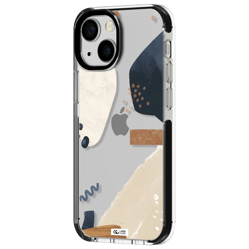 Abstract Design Apple iPhone 13 mini impact black border Case