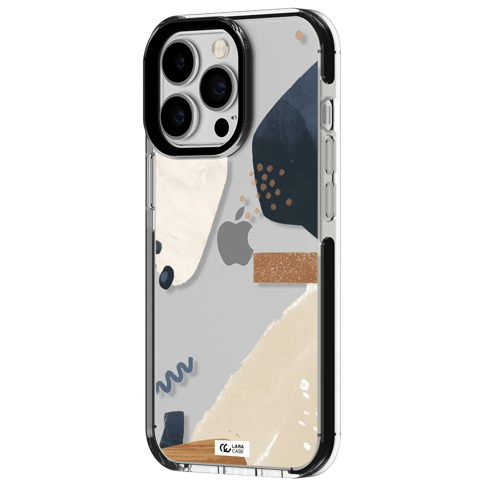 Abstract Design Apple iPhone 13 Pro impact black border Case