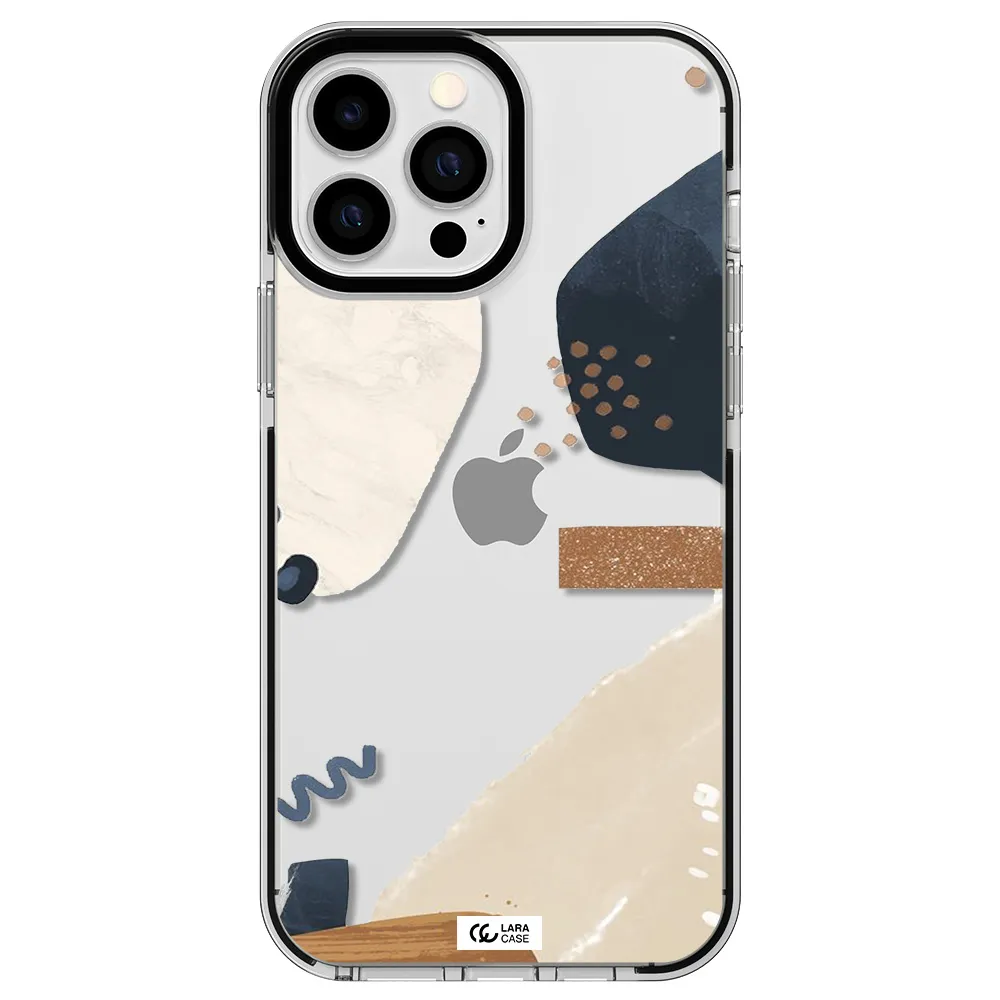 Abstract Design Apple iPhone 13 Pro Max impact black border Case