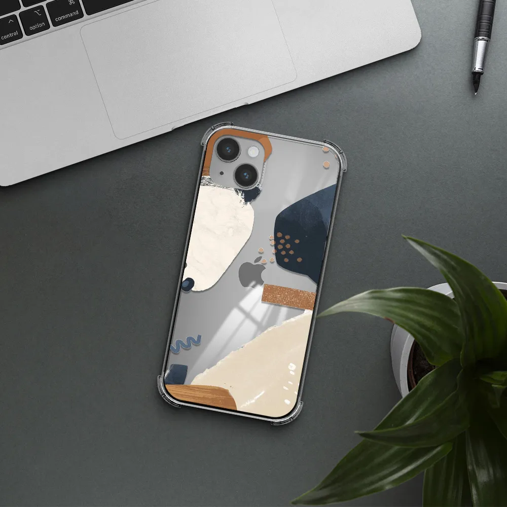 Abstract Design Apple iPhone 14 Clear PC Case