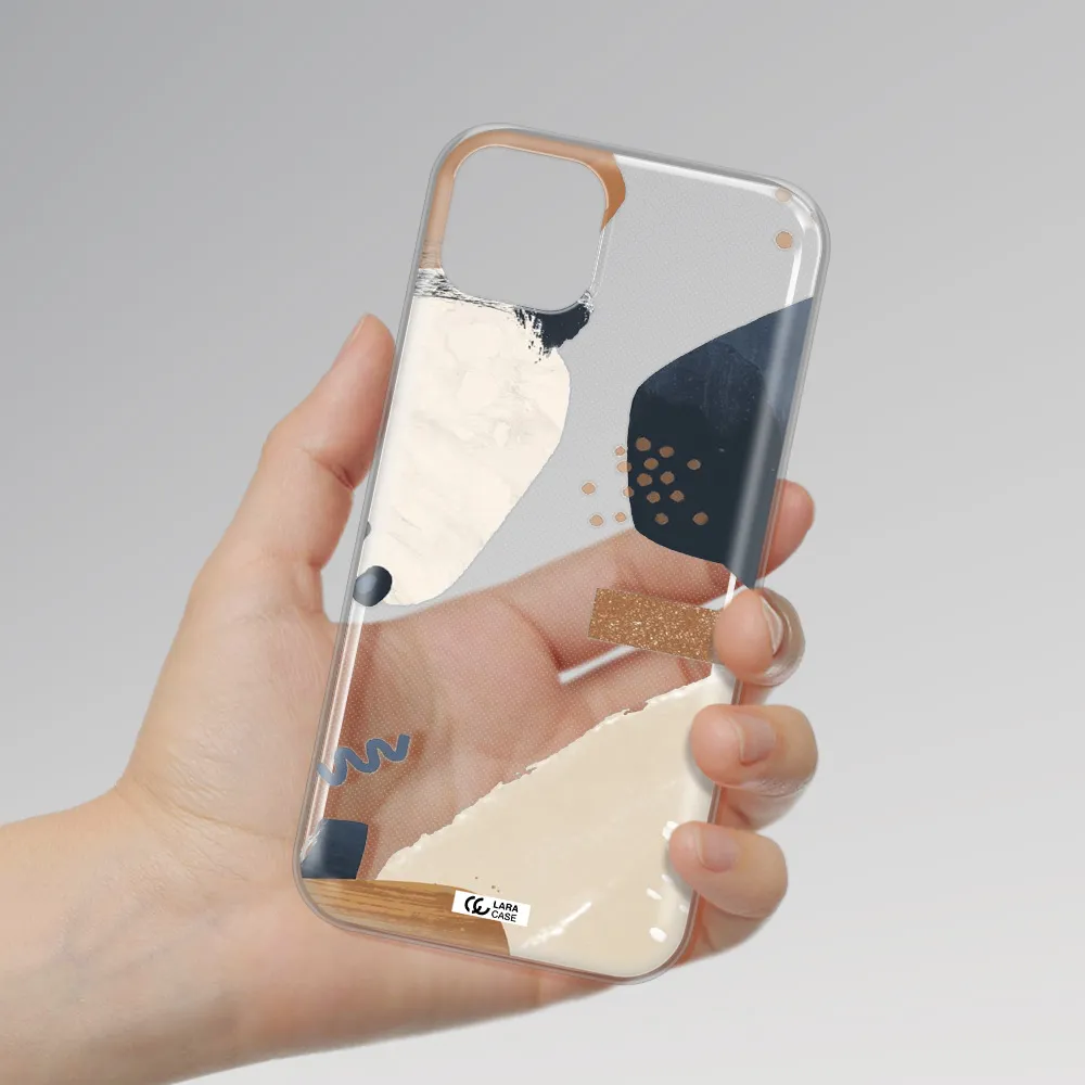 Abstract Design Apple iPhone 14 Clear TPU Case