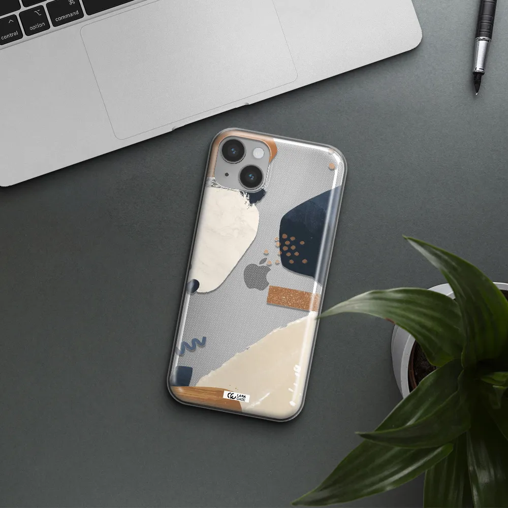Abstract Design Apple iPhone 14 Clear TPU Case
