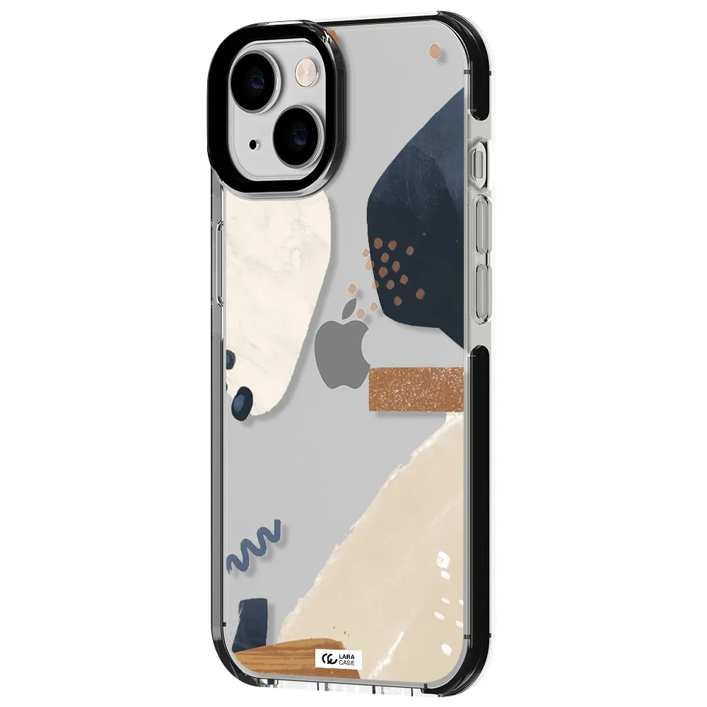 Abstract Design Apple iPhone 14 impact black border Case