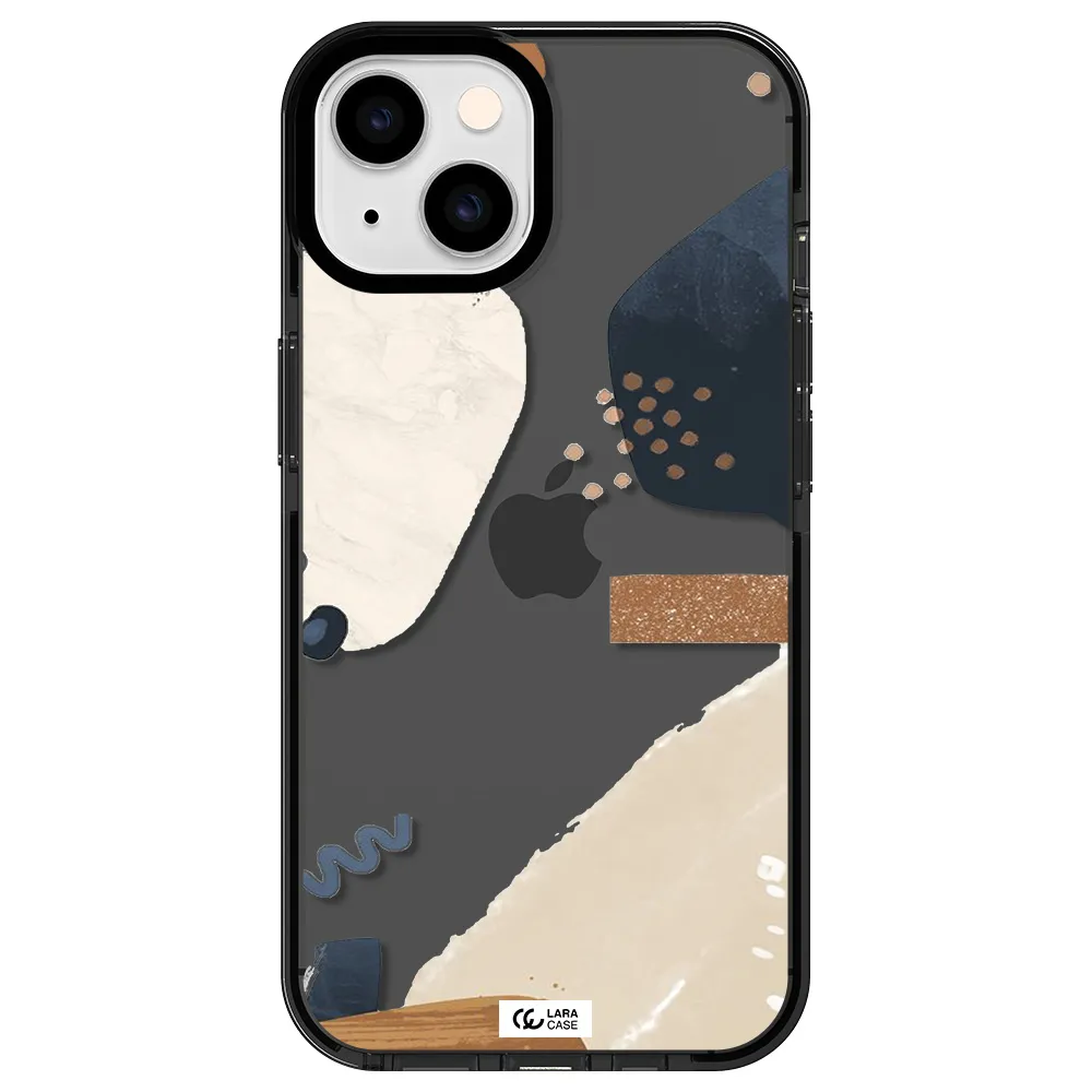 Abstract Design Apple iPhone 14 impact Smoke Black Case