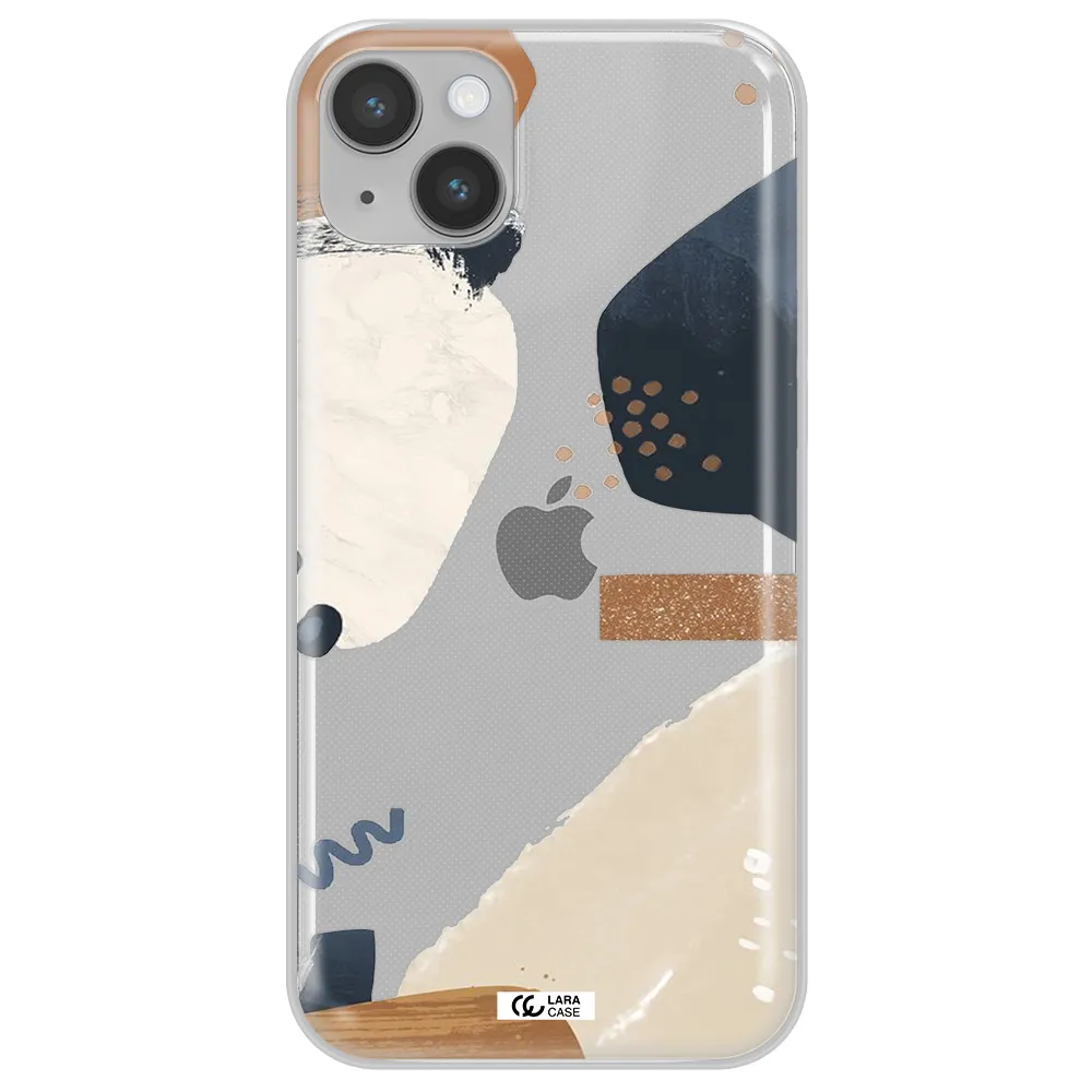 Abstract Design Apple iPhone 14 plus Clear TPU Case
