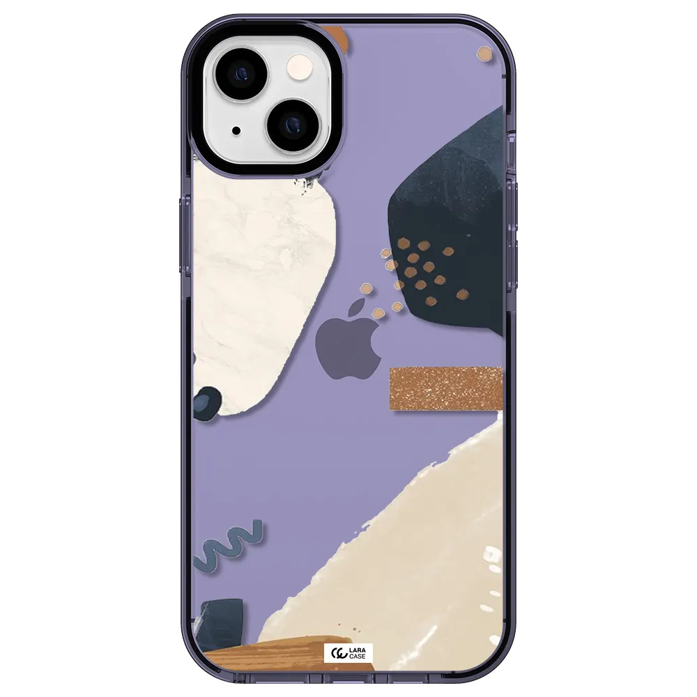 Abstract Design Apple iPhone 14 plus impact Lilac Case