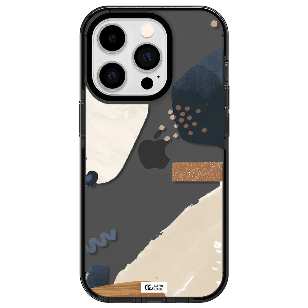 Abstract Design Apple iPhone 14 pro impact Smoke Black Case