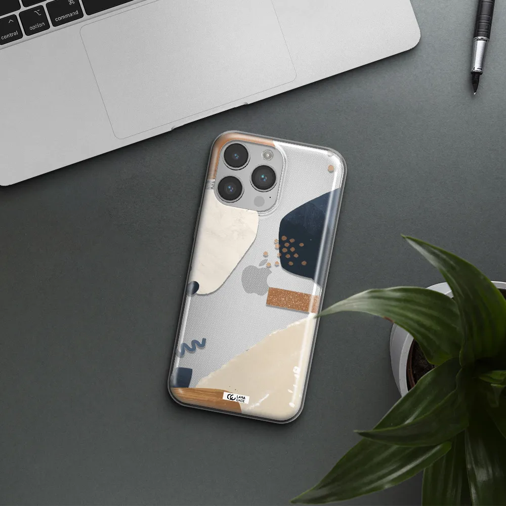 Abstract Design Apple iPhone 14 pro max Clear TPU Case