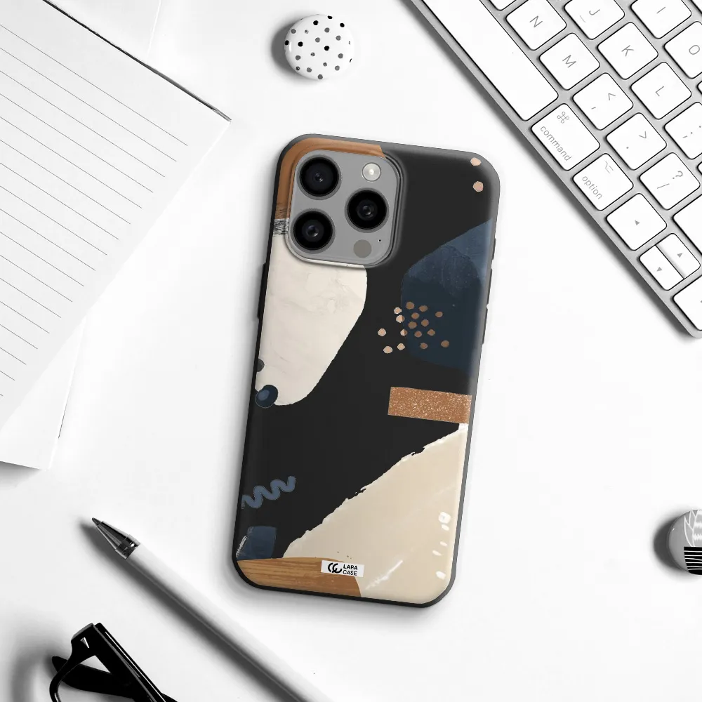 Abstract Design Apple Iphone 15 Pro max Silicone black Case