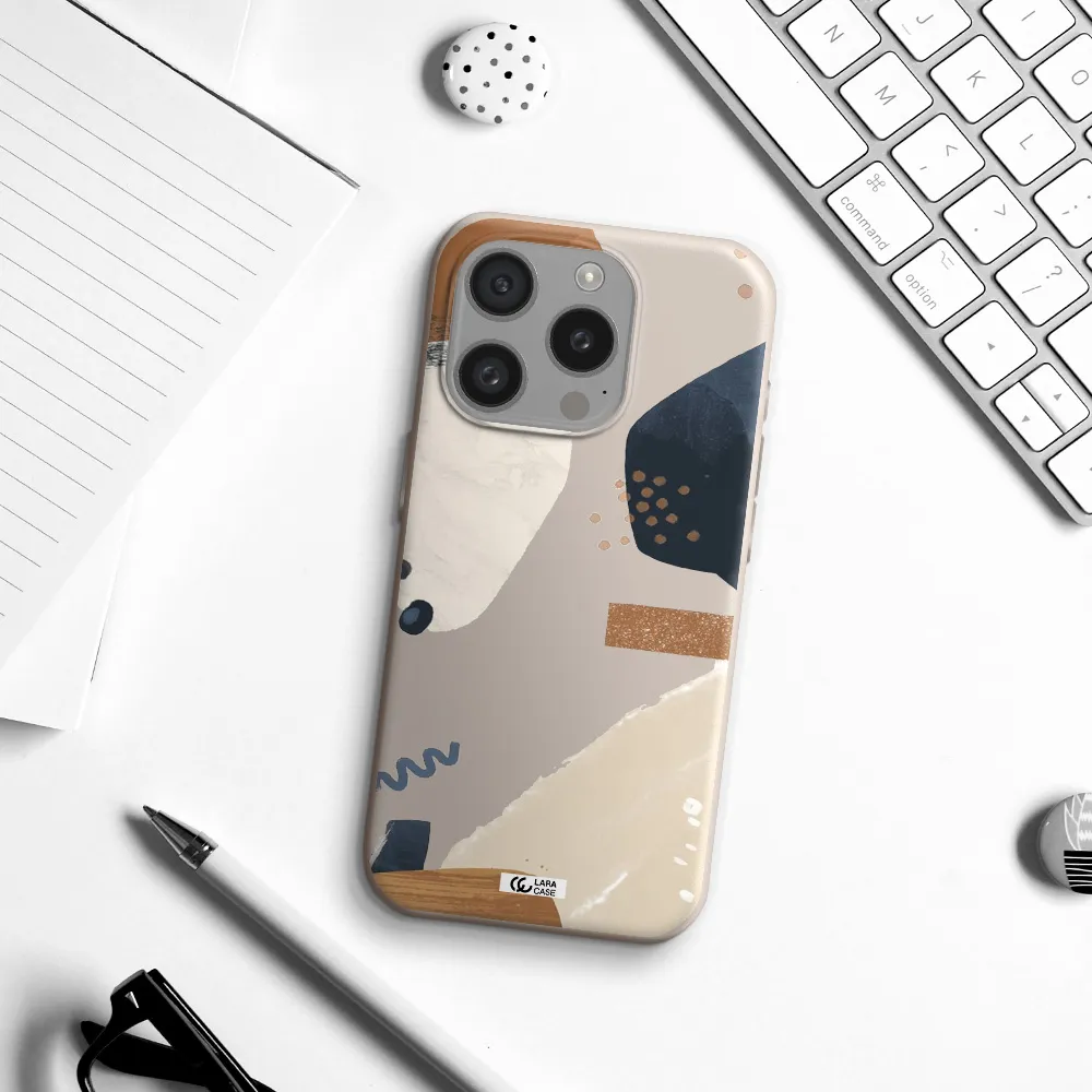 Abstract Design Apple Iphone 15 Pro Silicone Stone Case