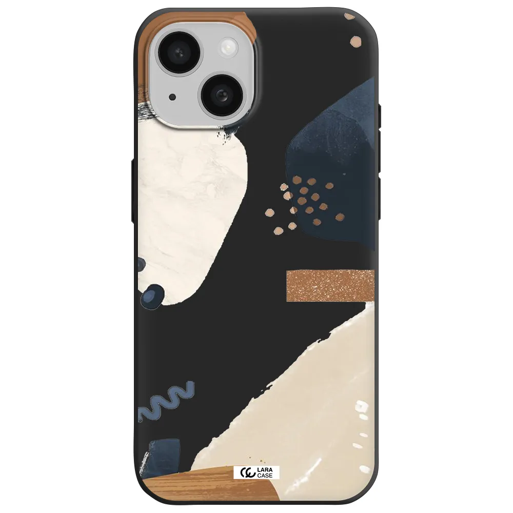 Abstract Design Apple iPhone 15 Silicone black Case