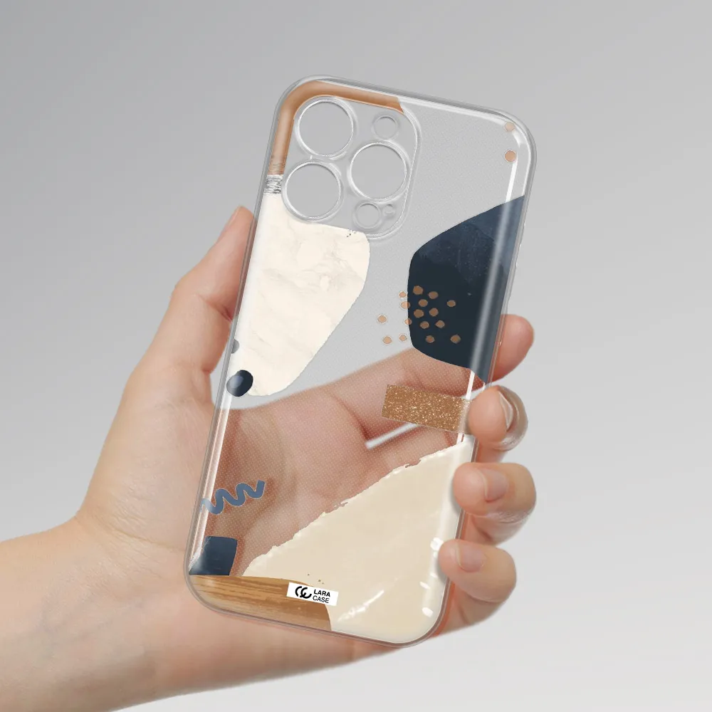 Abstract Design Apple Iphone 16 Pro Max Clear Tpu Case