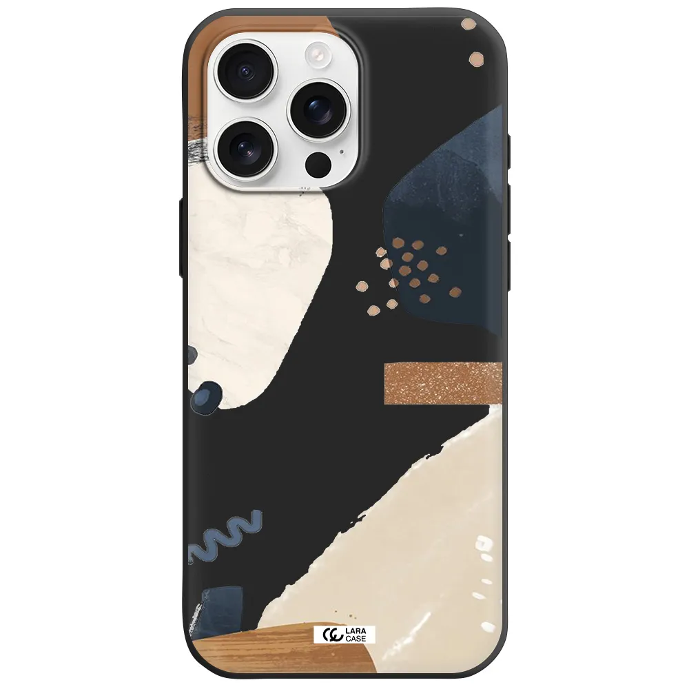 Abstract Design Apple Iphone 16 Pro Max Silicone Black Case