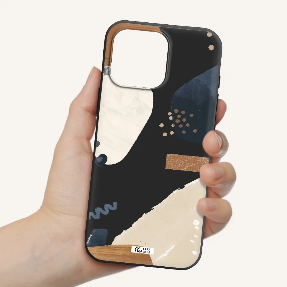 Abstract Design Apple Iphone 16 Pro Max Silicone Black Case