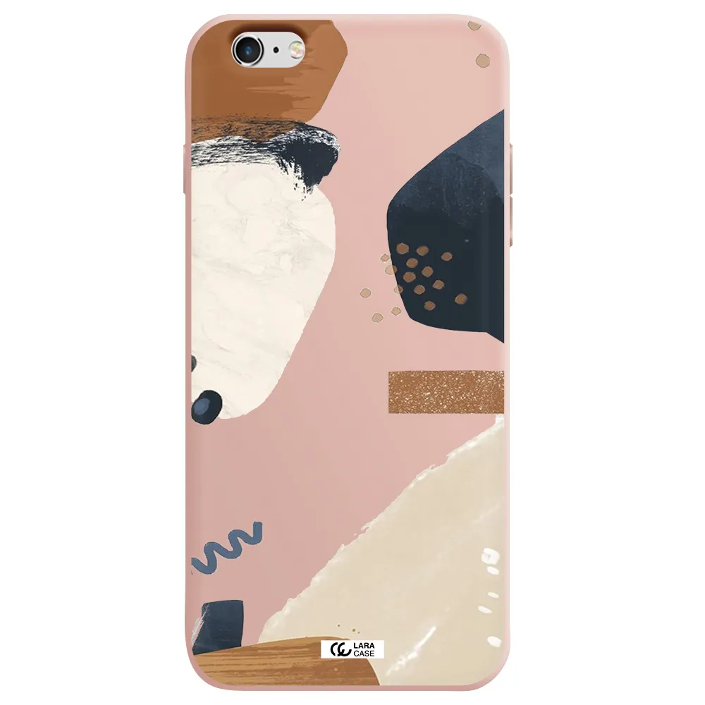 Abstract Design Apple iPhone 6 s plus Silicone pastel pink Case