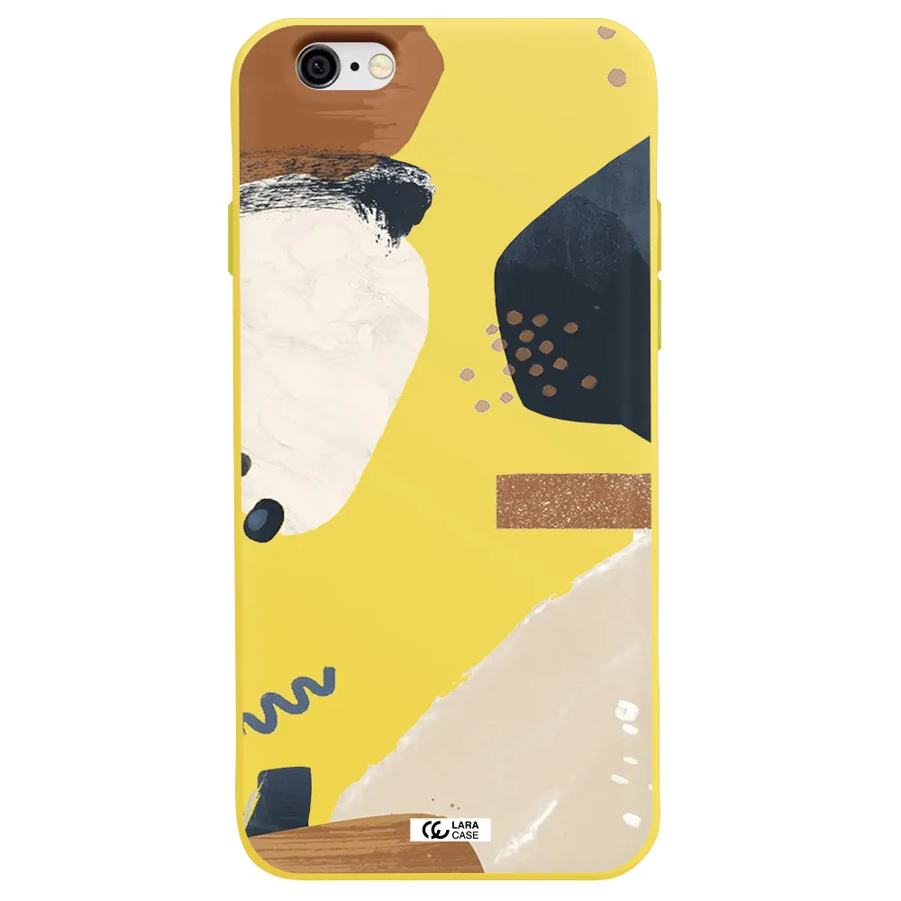 Abstract Design Apple iPhone 6 Silicone canary yellow Case