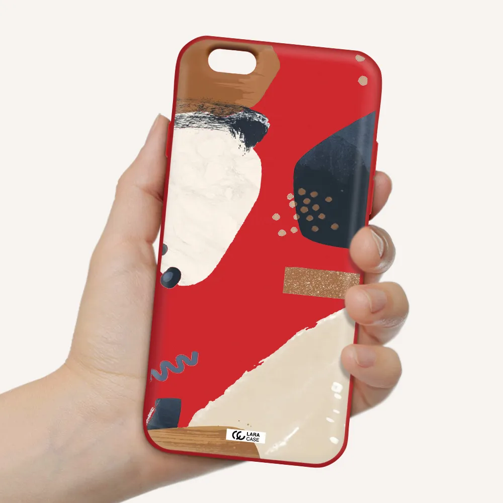 Abstract Design Apple iPhone 6 Silicone Imperial Red Case