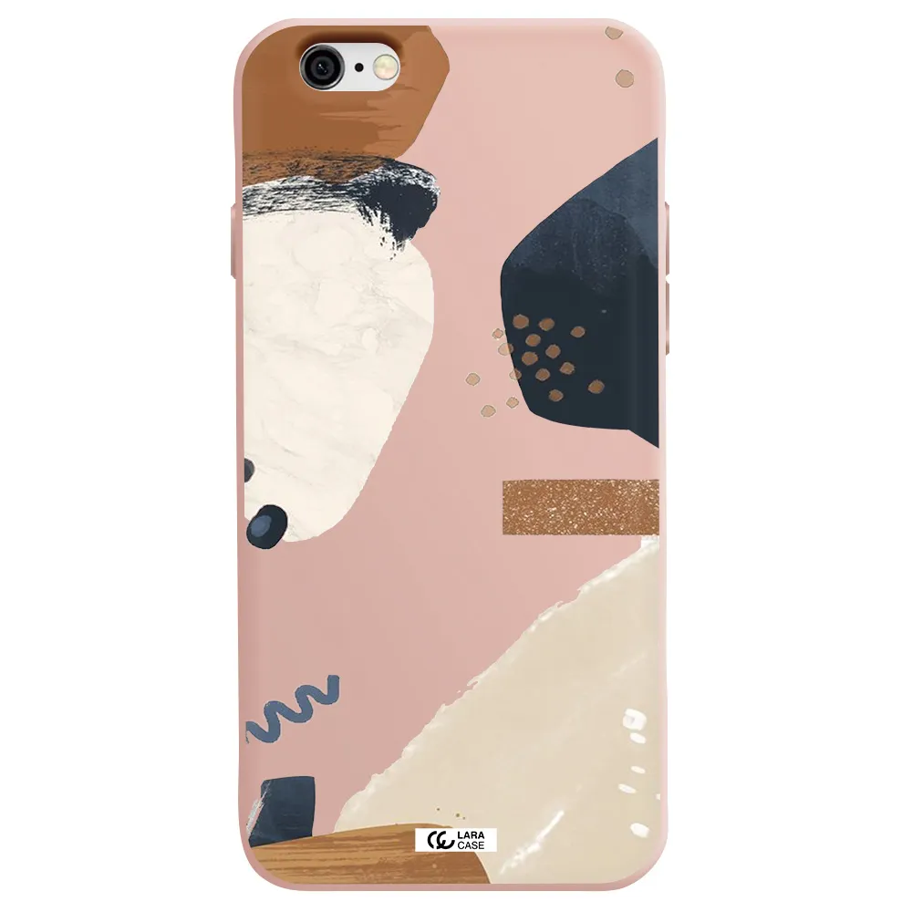 Abstract Design Apple iPhone 6 Silicone pastel pink Case