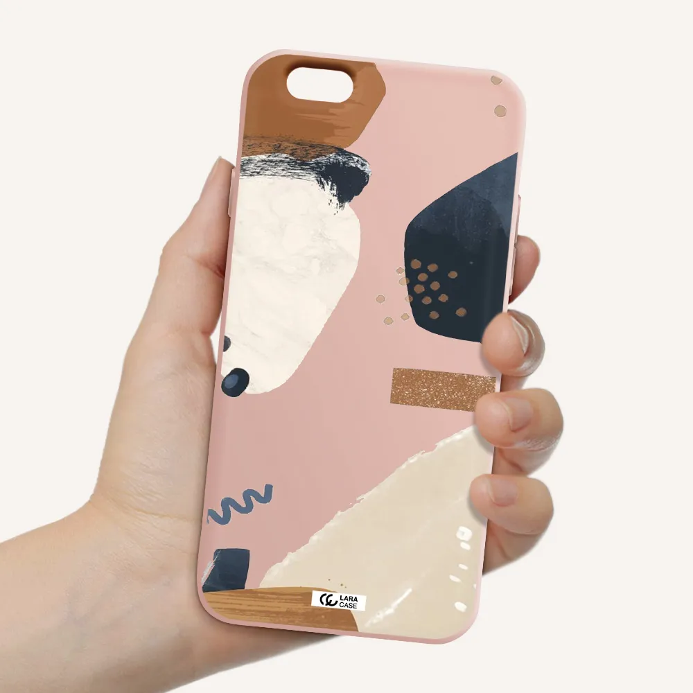 Abstract Design Apple iPhone 6 Silicone pastel pink Case