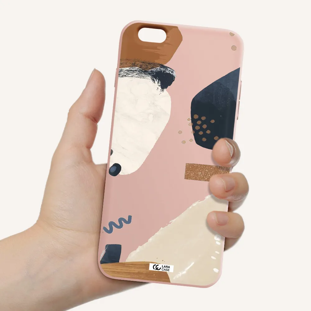 Abstract Design Apple iPhone 6S Silicone pastel pink Case