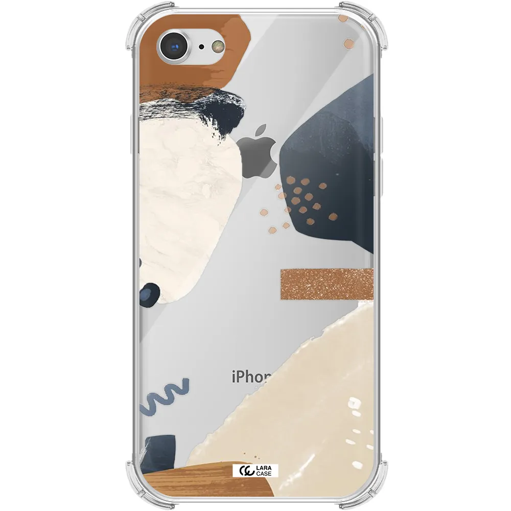 Abstract Design Apple iPhone 8 Clear PC Case
