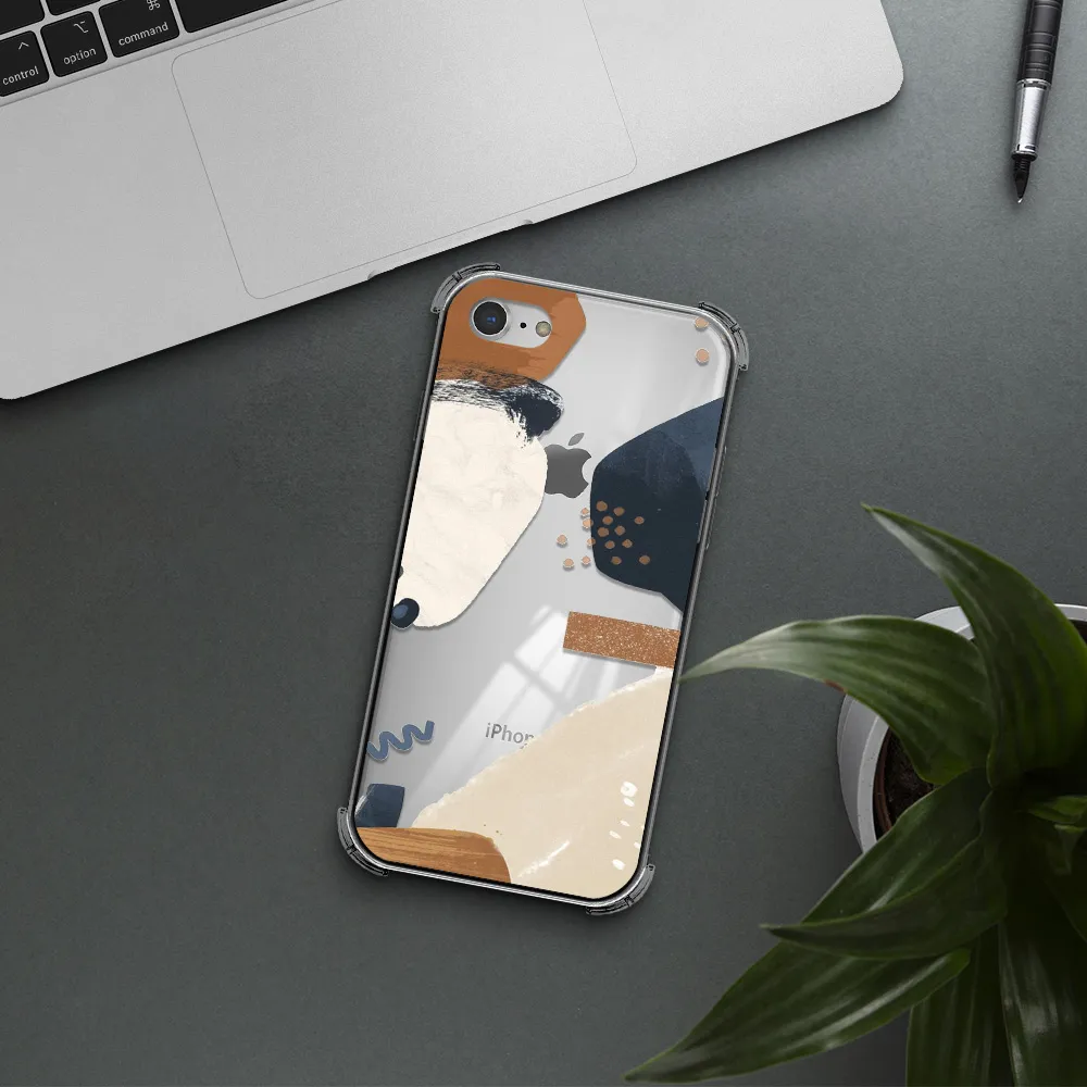 Abstract Design Apple iPhone 8 Clear PC Case