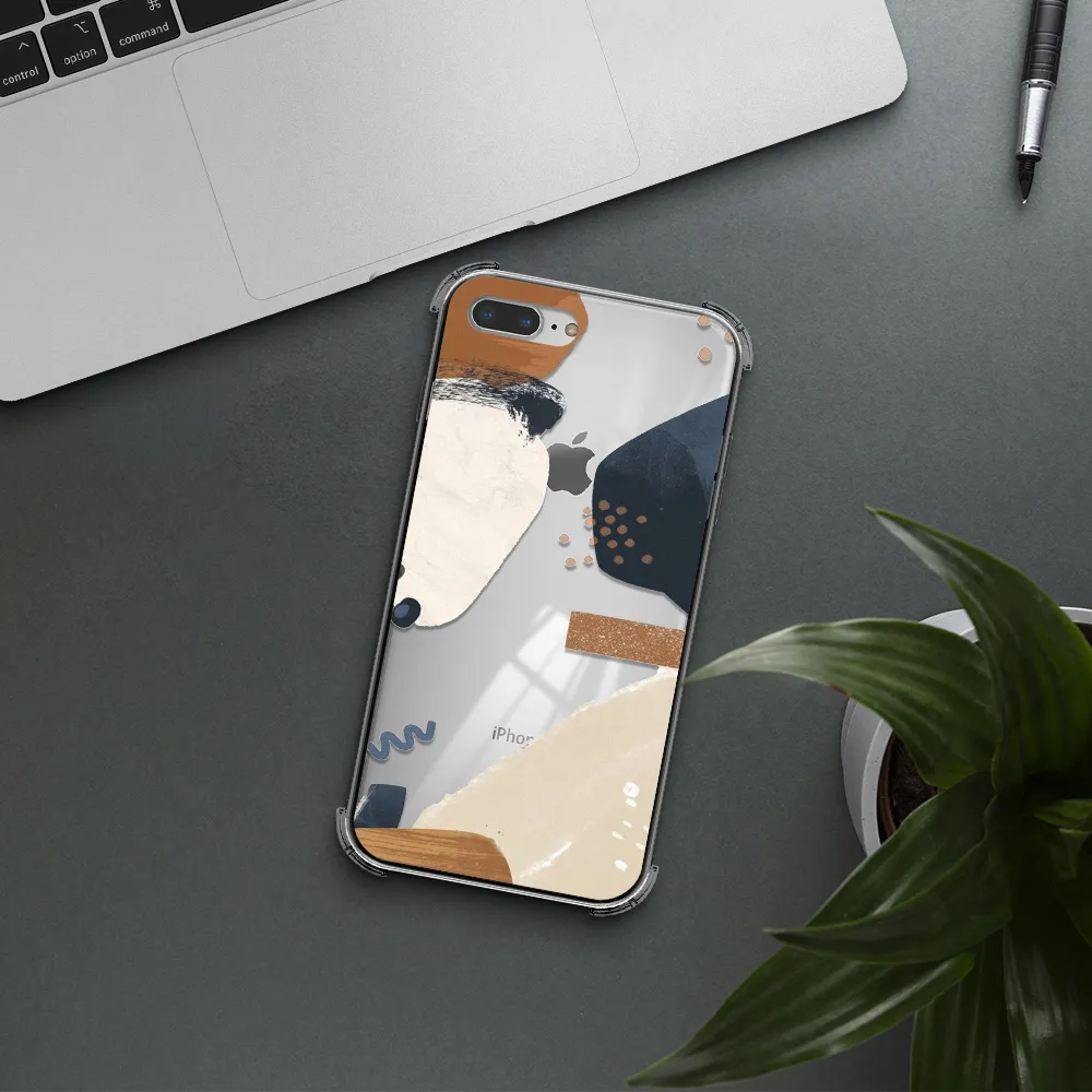 Abstract Design Apple iPhone 8 plus Clear PC Case