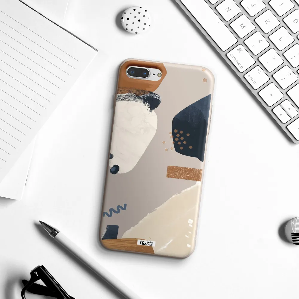 Abstract Design Apple iPhone 8 plus Silicone Stone Case
