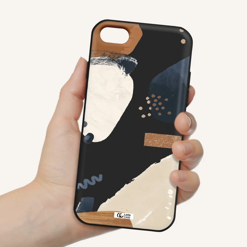 Abstract Design Apple iPhone 8 Silicone black Case