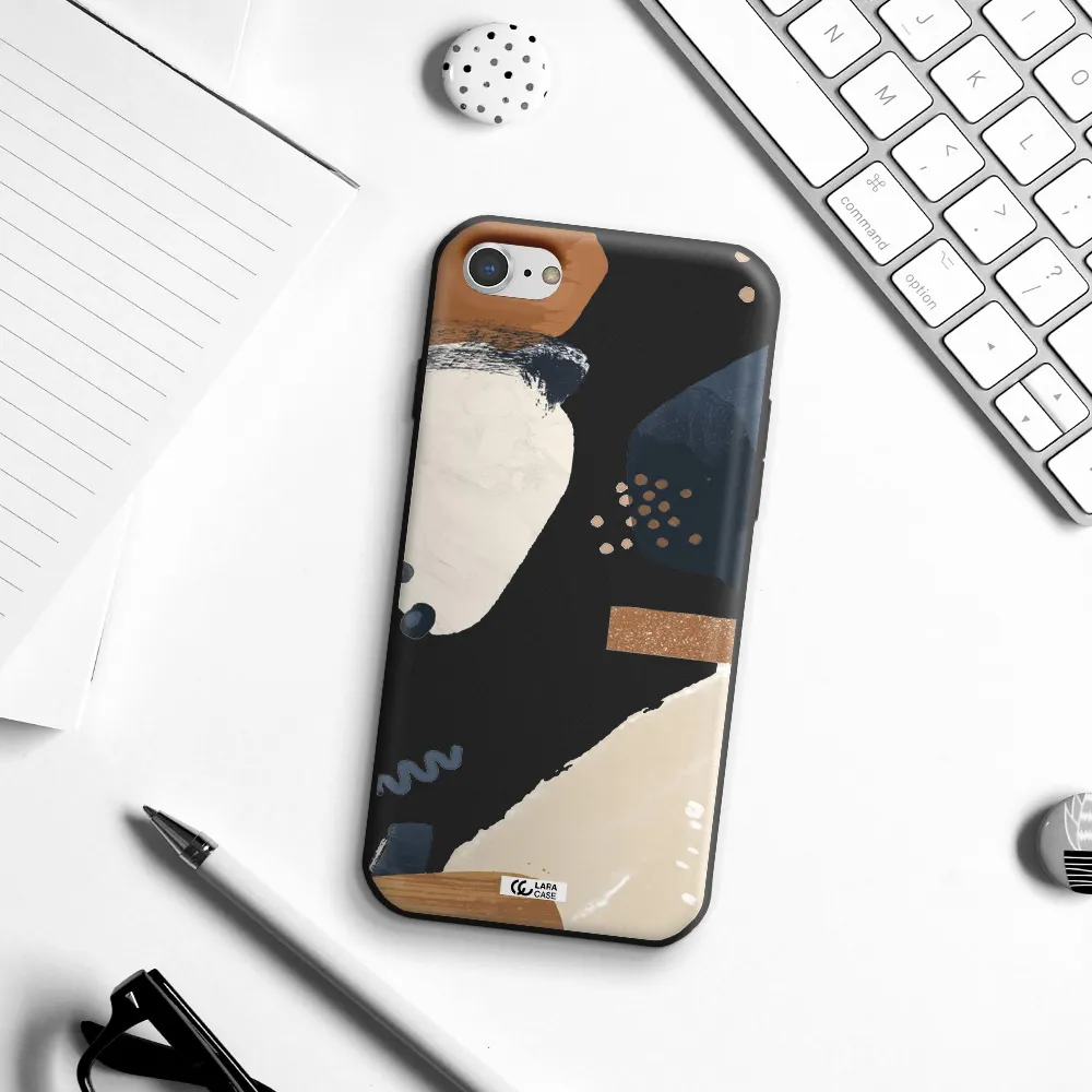 Abstract Design Apple iPhone 8 Silicone black Case