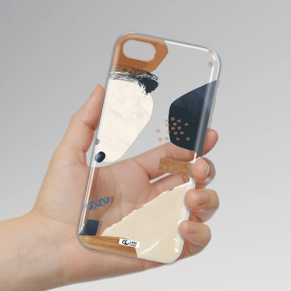 Abstract Design Apple Iphone Se 2020 Clear Tpu Case