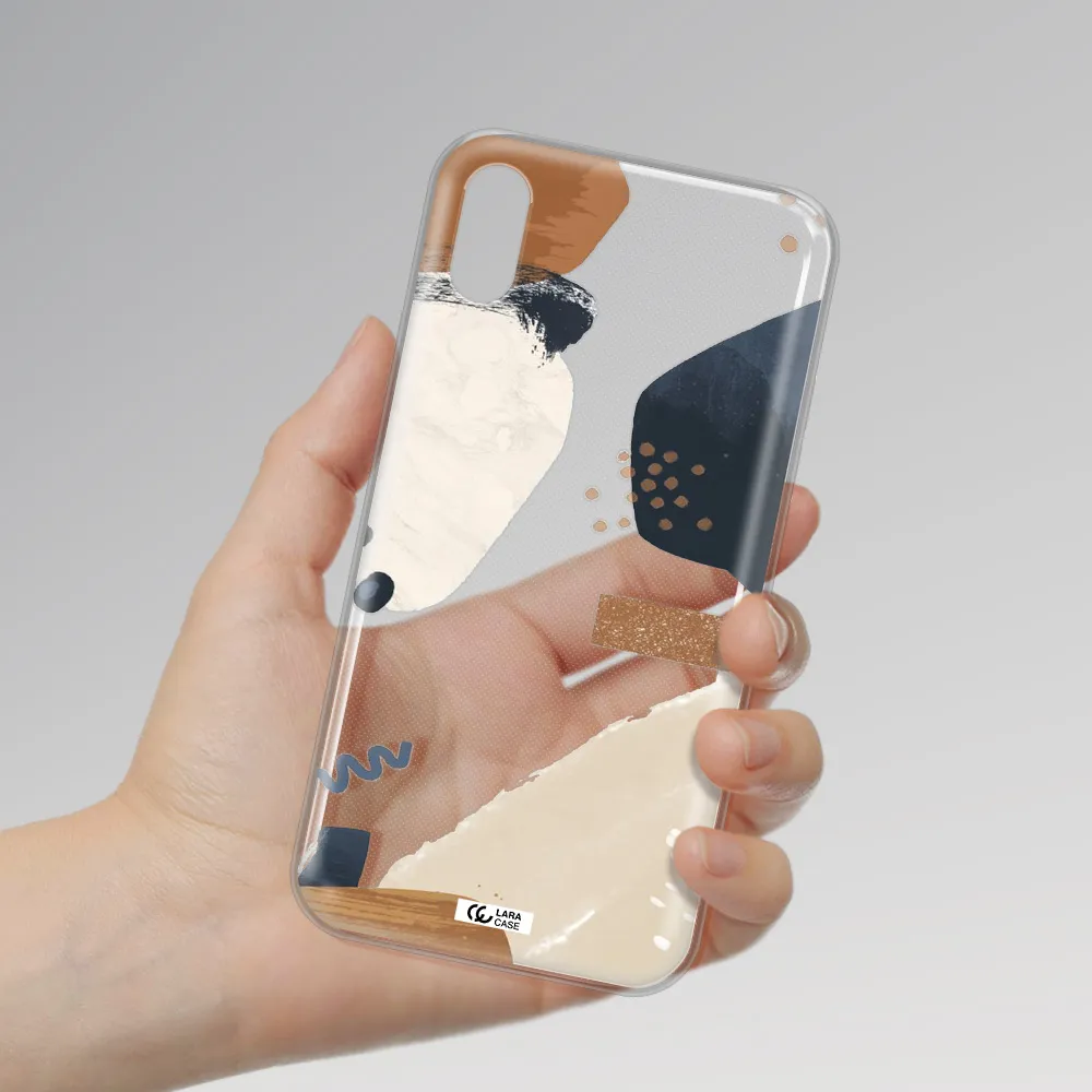Abstract Design Apple iPhone X Clear TPU Case