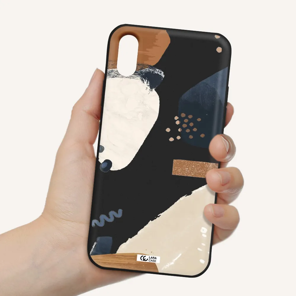 Abstract Design Apple iPhone X Silicone black Case