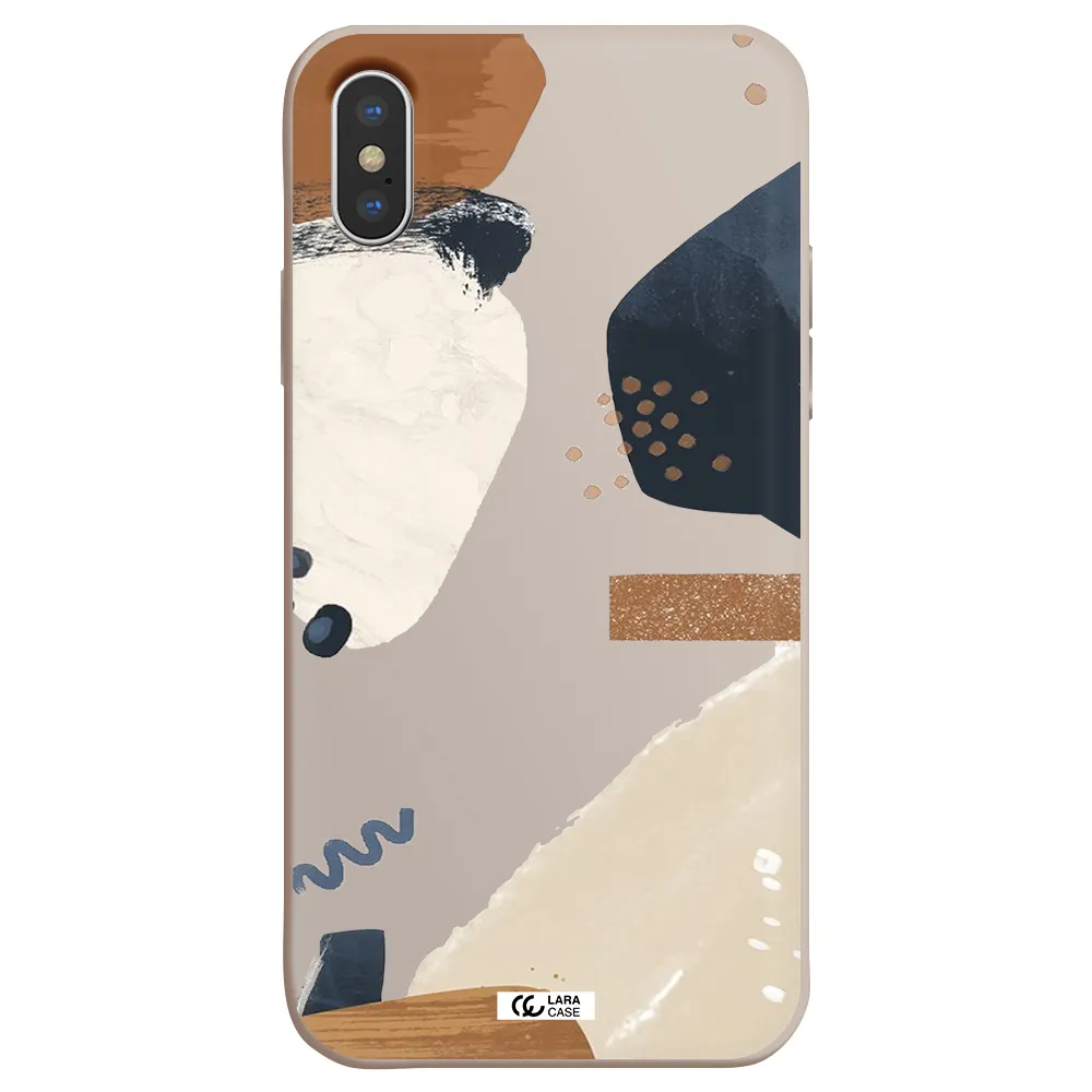Abstract Design Apple iPhone X Silicone Stone Case
