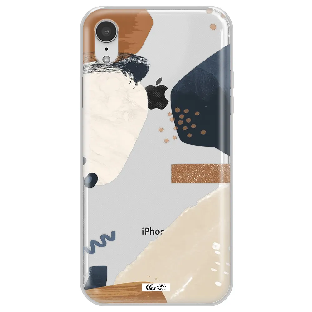 Abstract Design Apple iPhone XR Clear TPU Case